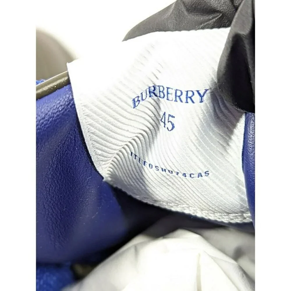 Burberry Men's Terrace Low Top Leather Sneakers in Loch Size 45 (MSRP $820) - Picture 11 of 12